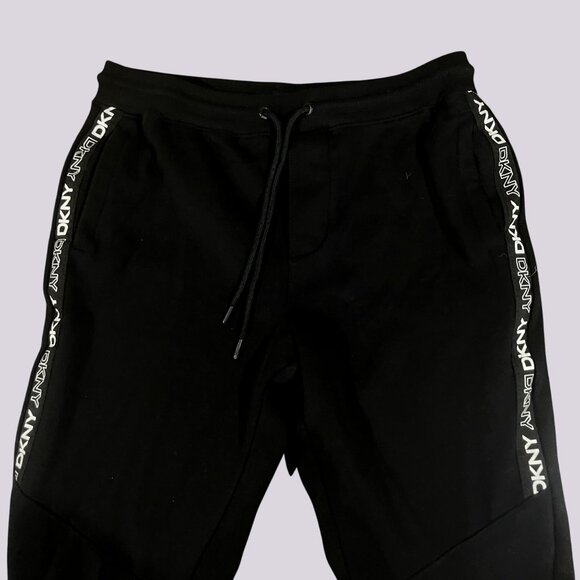 DKNY Mens Black Logo Joggers Size L - Picture 1 of 7